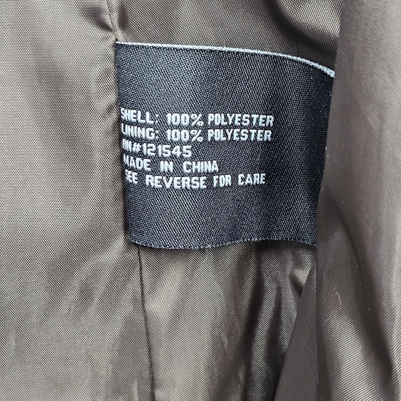 London Fog Tower Hooded Ash Gray Mid-Length Full-Zip Coat Size Medium - Picture 9 of 9